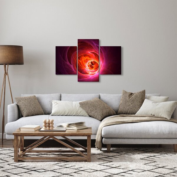 Moderna slika ružičaste apstrakcije (90x60 cm)