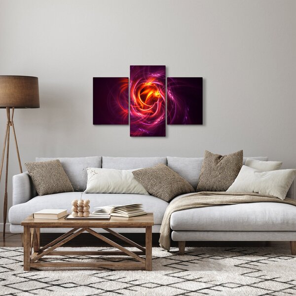 Slika svijetleće moderne apstrakcije (90x60 cm)
