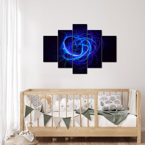 Slika plavog apstraktog klupka (150x105 cm)