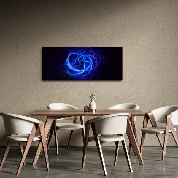 Slika plavog apstraktog klupka (120x50 cm)