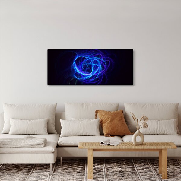 Slika plavog apstraktog klupka (120x50 cm)