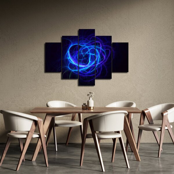 Slika plavog apstraktog klupka (150x105 cm)