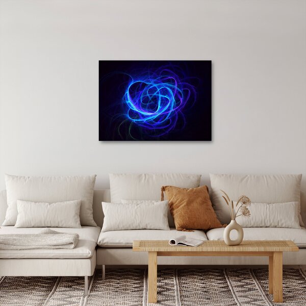 Slika plavog apstraktog klupka (70x50 cm)