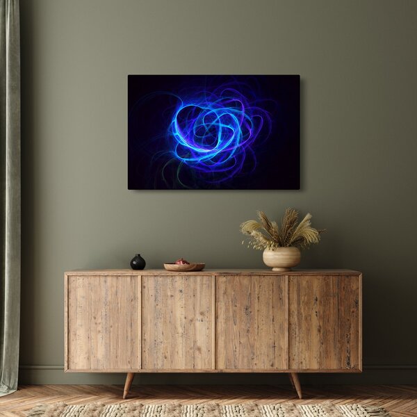 Slika plavog apstraktog klupka (90x60 cm)