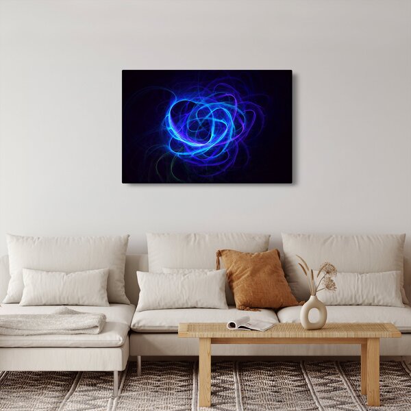Slika plavog apstraktog klupka (90x60 cm)