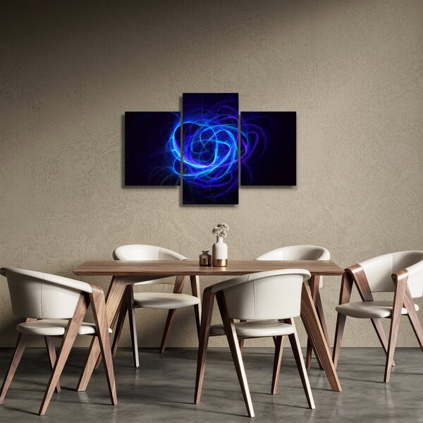 Slika plavog apstraktog klupka (90x60 cm)