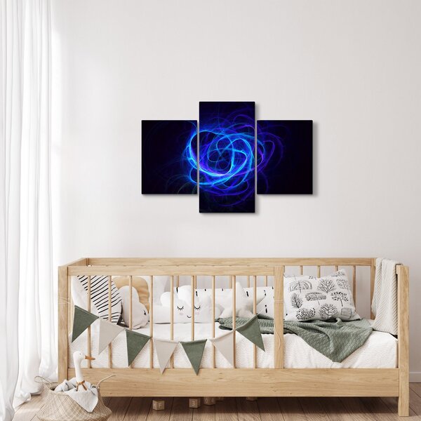 Slika plavog apstraktog klupka (90x60 cm)