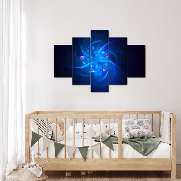 Moderna slika plave apstrakcije (150x105 cm)