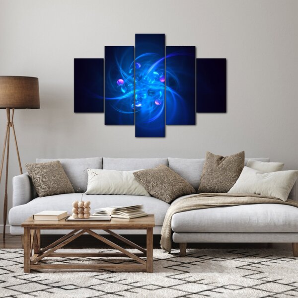 Moderna slika plave apstrakcije (150x105 cm)