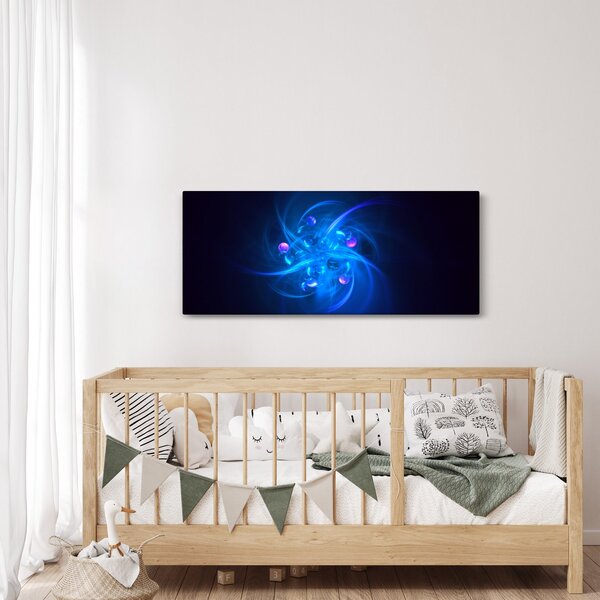 Moderna slika plave apstrakcije (120x50 cm)