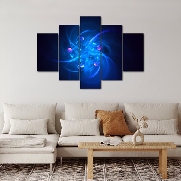 Moderna slika plave apstrakcije (150x105 cm)