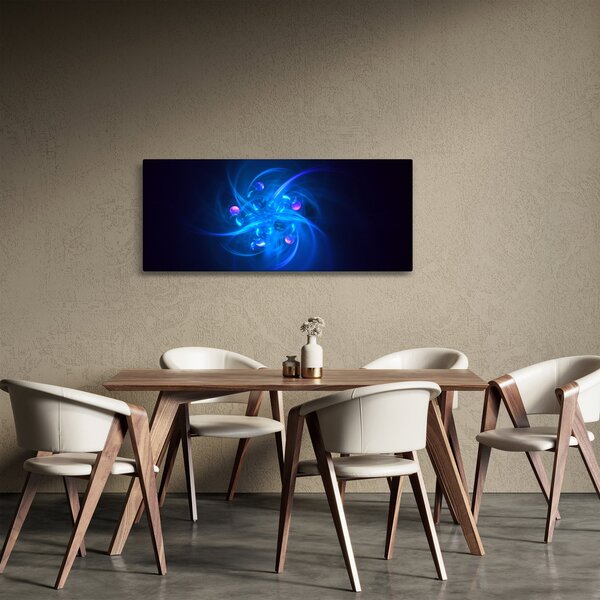 Moderna slika plave apstrakcije (120x50 cm)