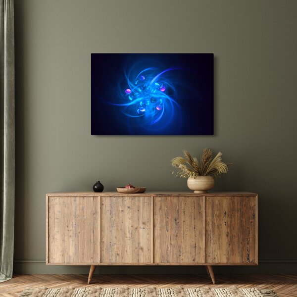 Moderna slika plave apstrakcije (90x60 cm)
