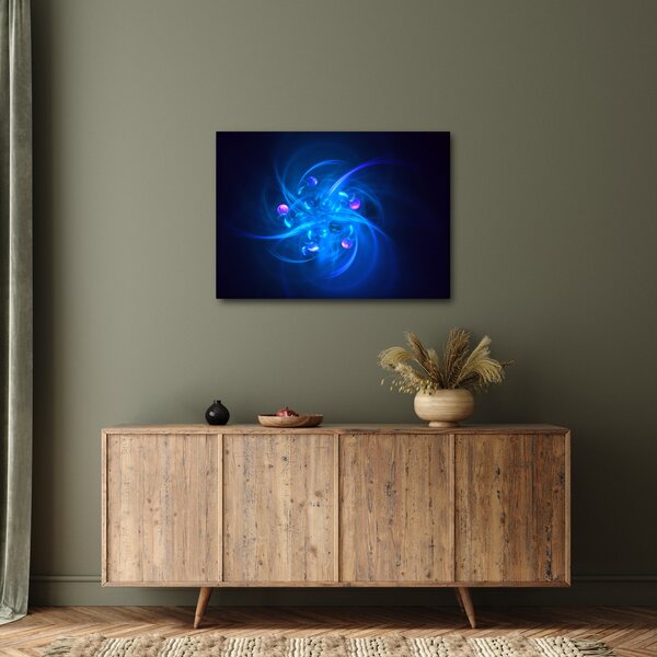 Moderna slika plave apstrakcije (70x50 cm)