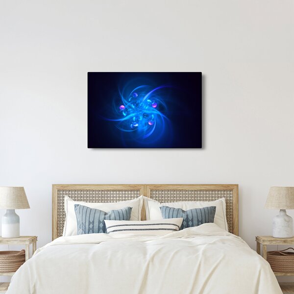 Moderna slika plave apstrakcije (90x60 cm)
