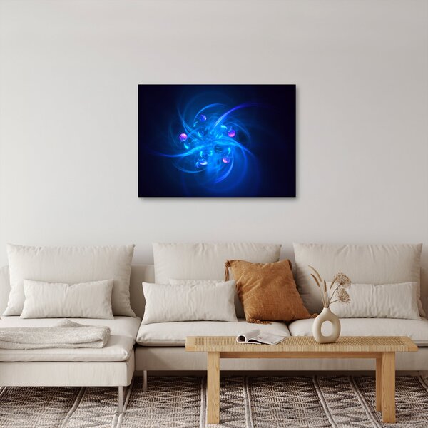 Moderna slika plave apstrakcije (70x50 cm)