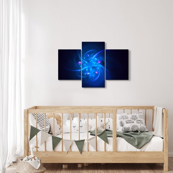 Moderna slika plave apstrakcije (90x60 cm)