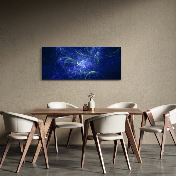 Slika - plava apstrakcija (120x50 cm)
