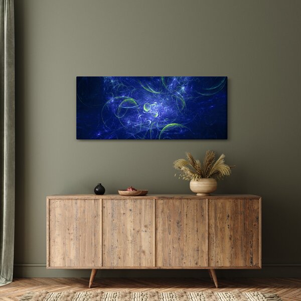 Slika - plava apstrakcija (120x50 cm)