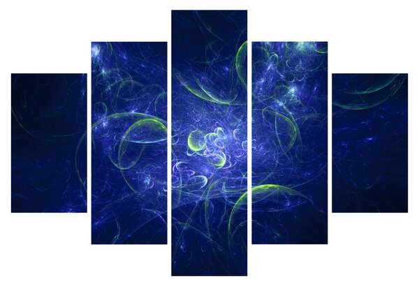 Slika - plava apstrakcija (150x105 cm)
