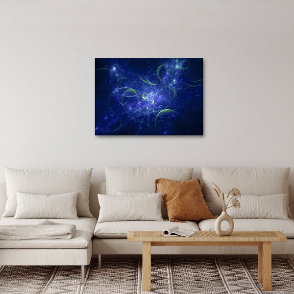 Slika - plava apstrakcija (70x50 cm)