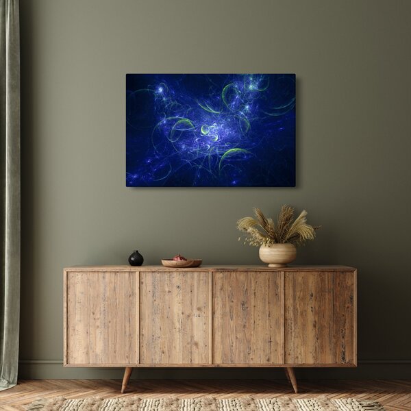 Slika - plava apstrakcija (90x60 cm)