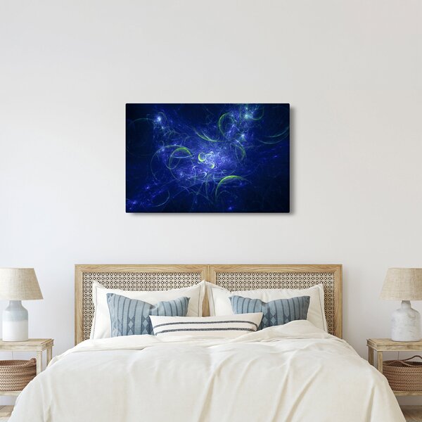 Slika - plava apstrakcija (90x60 cm)