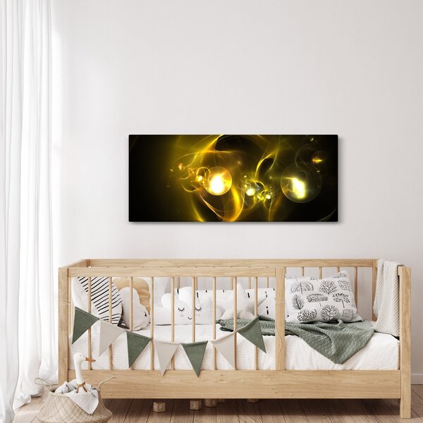 Apstraktna slina žutih kugli (120x50 cm)