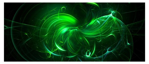Slika - zelena apstrakcija (120x50 cm)