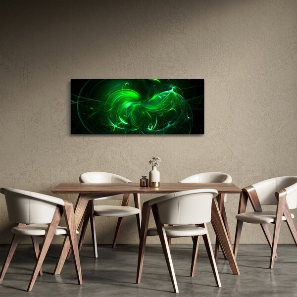 Slika - zelena apstrakcija (120x50 cm)