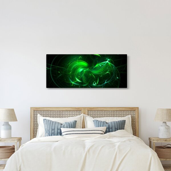 Slika - zelena apstrakcija (120x50 cm)