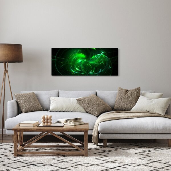 Slika - zelena apstrakcija (120x50 cm)