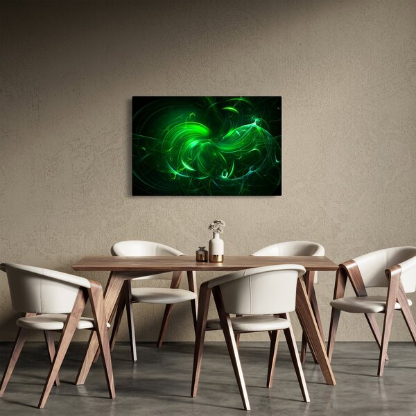 Slika - zelena apstrakcija (90x60 cm)