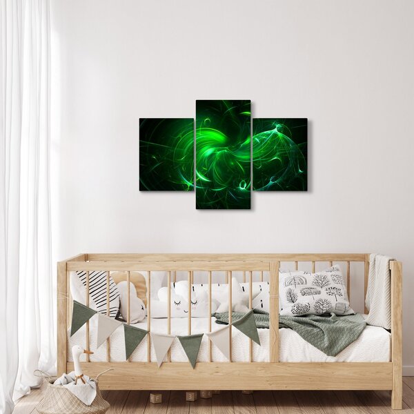 Slika - zelena apstrakcija (90x60 cm)