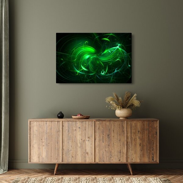Slika - zelena apstrakcija (90x60 cm)