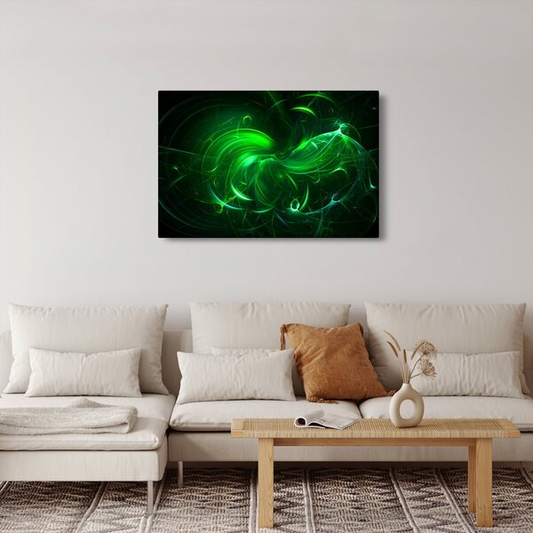 Slika - zelena apstrakcija (90x60 cm)