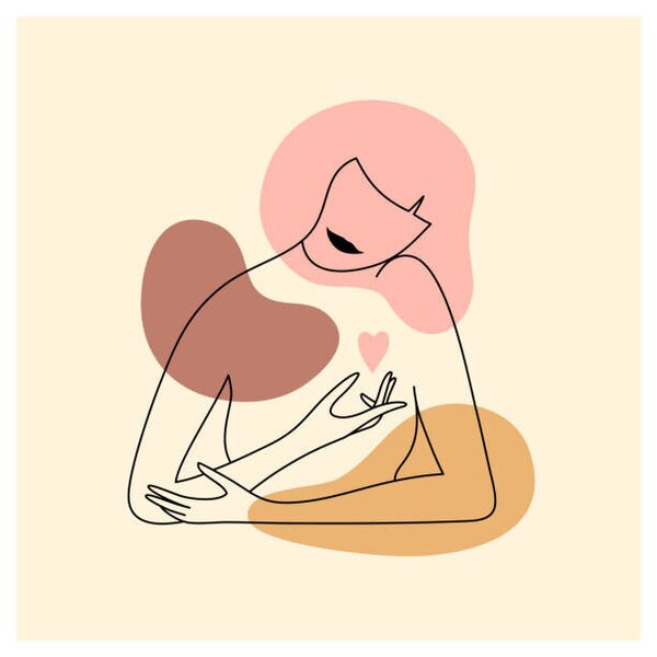 Ilustracija Vector linear style illustration of minimalist, Olga Strelnikova, (40 x 40 cm)