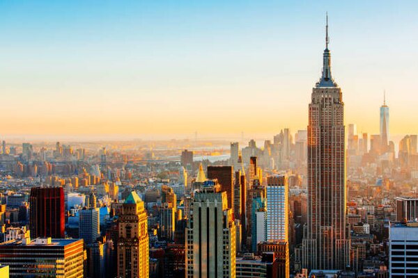 Umjetnička fotografija Manhattan skyline on a sunny day, Alexander Spatari, (40 x 26.7 cm)