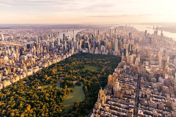 Umjetnička fotografija Aerial view of New York City, Alexander Spatari, (40 x 26.7 cm)