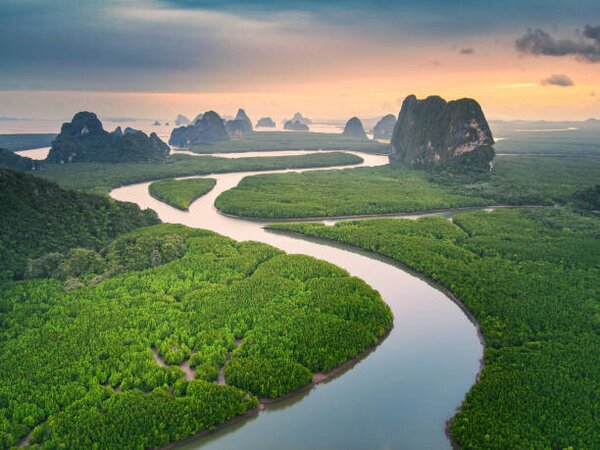 Umjetnička fotografija Beautiful landscape Phangnga bay, unseen view, Jackyenjoyphotography, (40 x 30 cm)