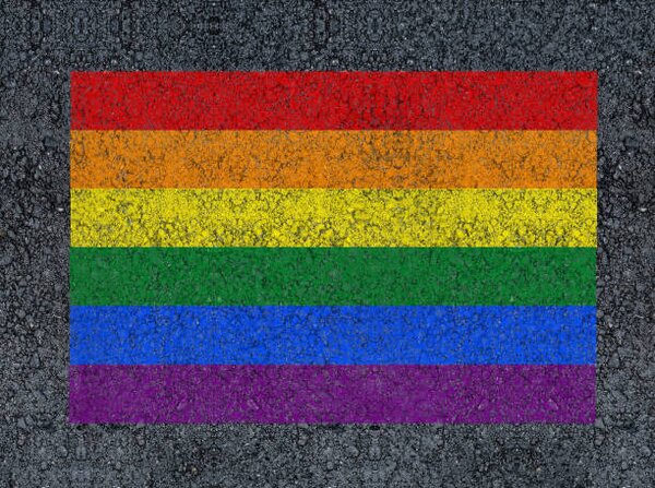 Fotografija Rainbow drawn LGBT pride flag, mirsad sarajlic, (40 x 30 cm)
