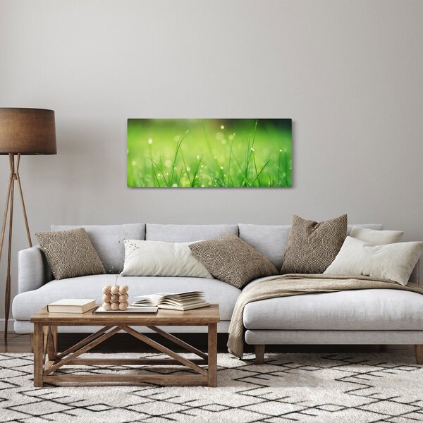 Slika - rosa na travi (120x50 cm)