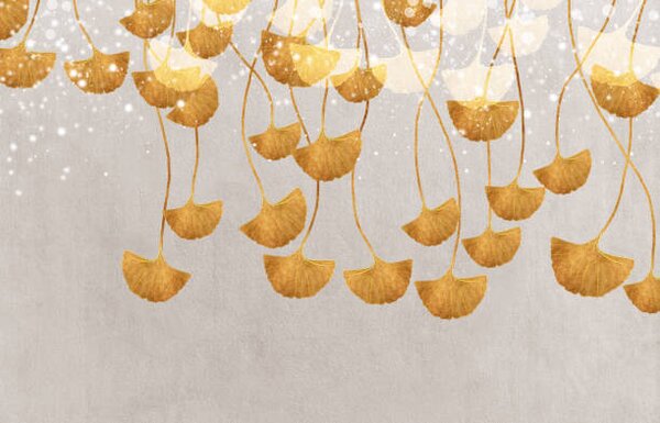 Ilustracija Abstract golden leaf art. Rich texture., Luzhi Li, (40 x 26.7 cm)