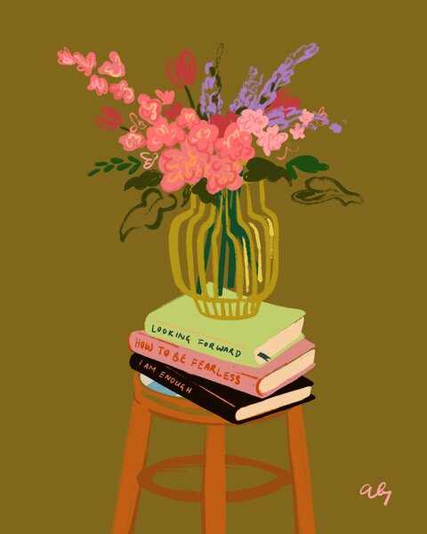 Ilustracija Floral Vase, Arty Guava, (30 x 40 cm)
