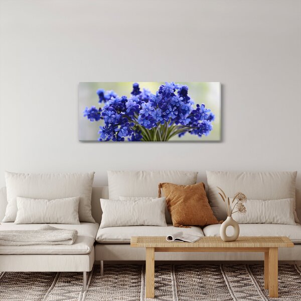 Slika buketa plavog cvijeća (120x50 cm)