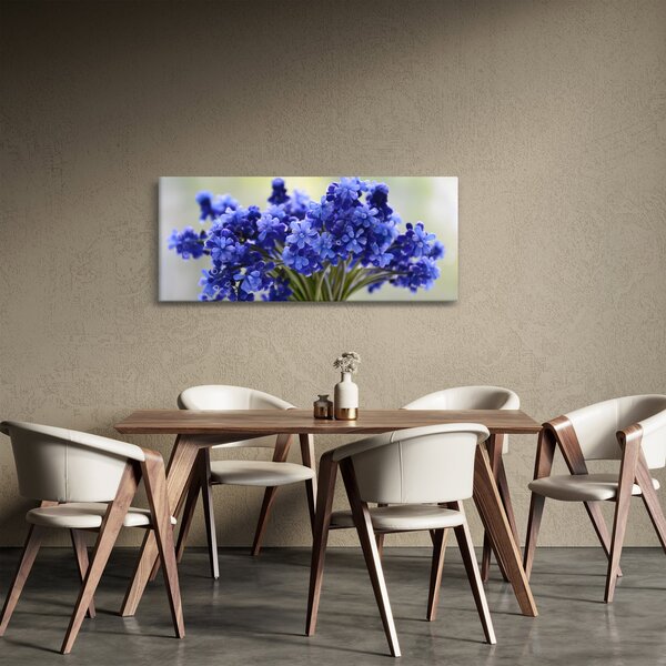 Slika buketa plavog cvijeća (120x50 cm)