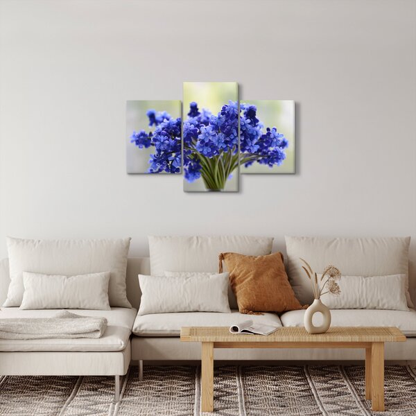 Slika buketa plavog cvijeća (90x60 cm)
