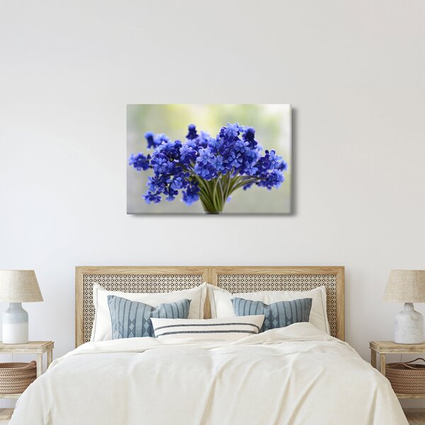 Slika buketa plavog cvijeća (90x60 cm)