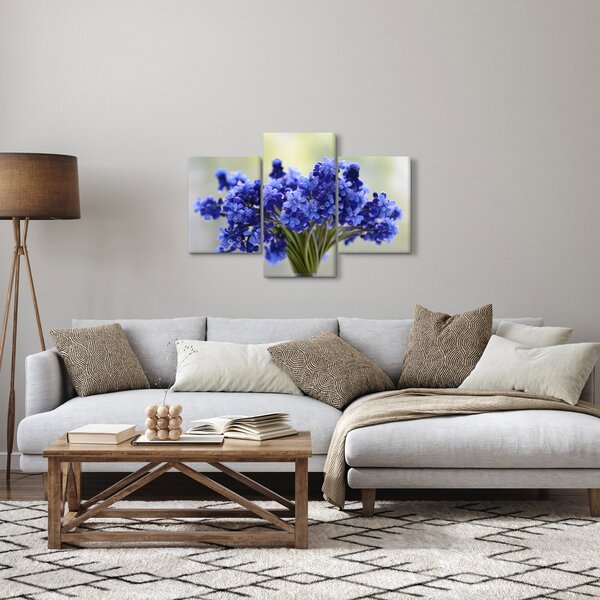 Slika buketa plavog cvijeća (90x60 cm)
