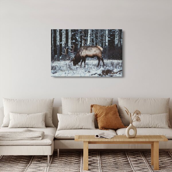 Slika - jelen zimi (90x60 cm)
